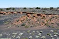 Red Cinder Rock Layers from Sunset Crater Volcano, Arizona, USA Royalty Free Stock Photo