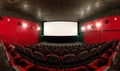 Red cinema hall Royalty Free Stock Photo