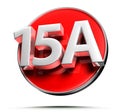 15A red circle. Royalty Free Stock Photo