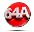 64A red circle. Royalty Free Stock Photo