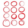 Red Circle Grading Marks with Swoosh Feel - Marking up Papers