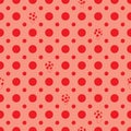 Red circle mushroom seamless pattern Royalty Free Stock Photo