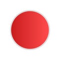 red circle record button vector icon Royalty Free Stock Photo