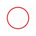 Red circle on white background Royalty Free Stock Photo