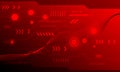 red circles circuit lines networking connection high tech technology abstract background Royalty Free Stock Photo