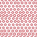 Red circles repeat pattern print background design Royalty Free Stock Photo