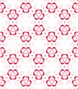 Red circles seamless pattern. Hand drawn watercolo