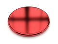 Red circular object isolated on white background Royalty Free Stock Photo