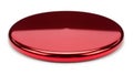 Red circular object isolated on white background Royalty Free Stock Photo