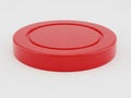 Red circular object isolated on white background Royalty Free Stock Photo