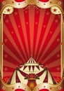 Red circus baroque frame Royalty Free Stock Photo