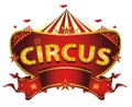 Red circus sign Royalty Free Stock Photo