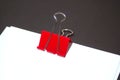 Red Clasp and Paper Royalty Free Stock Photo