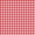 Red classic checkered table cloth texture, background with copy space. Pattern for card or banner.