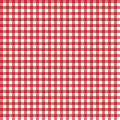 Red classic checkered table cloth texture, background with copy space. Pattern for card or banner.