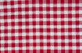 Red classic checkered tablecloth , background with copy space Royalty Free Stock Photo