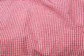 Red classic checkered tablecloth texture Royalty Free Stock Photo