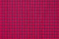 Red classic checkered texture, background with copy space Royalty Free Stock Photo