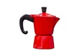 Red classic coffee pot Royalty Free Stock Photo