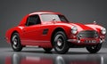 Red Classic Coupe Front Angle View Royalty Free Stock Photo