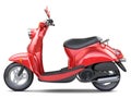 Red classic italian scooter