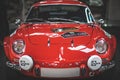 Red classic rally car Renault Alpine A110