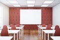 Red classroom interior Royalty Free Stock Photo