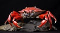 Red clawed crab that lives in the mountains. AI Generative Royalty Free Stock Photo
