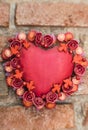 Red clay heart, traditional Mexican crafts