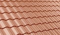 Red clay roof tiles