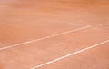 Red clay tennis court background detail no people Royalty Free Stock Photo
