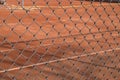 Red clay tennis court surface Royalty Free Stock Photo