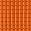 Red Clay Tile Roof seamless pattern Royalty Free Stock Photo