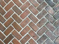 Red clean faded dirty retro cobblestone pattern brick pave