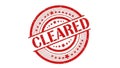 Red cleared stamp isolated on white background Royalty Free Stock Photo