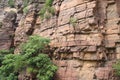 Red cliff in Taihang mountain of China Royalty Free Stock Photo