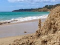 Red cliffs at a beautiful Algarve beach in Portugal Royalty Free Stock Photo