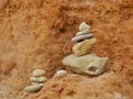 Red cliffs at a beautiful Algarve beach in Portugal Royalty Free Stock Photo