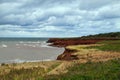 Red cliffs of cavendish beach Royalty Free Stock Photo