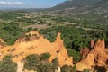 Red Cliffs ochres luberon in Roussillon Provence in France Royalty Free Stock Photo