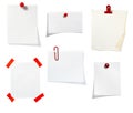 Red clip notes business office group Royalty Free Stock Photo