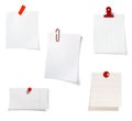 Red clip notes business office group Royalty Free Stock Photo