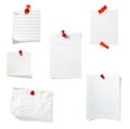 Red clip notes business office group Royalty Free Stock Photo