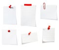 Red clip notes business office group Royalty Free Stock Photo