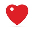 Red Clipart Heart with a hole vector illustration. Royalty Free Stock Photo
