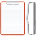 Red clipboard and paper sheet