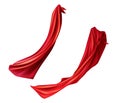 Red cloaks set. Silk flattering capes design. Royalty Free Stock Photo