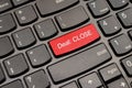 Red close deal keyboard button Royalty Free Stock Photo