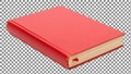 Red closed book on checkered background Royalty Free Stock Photo