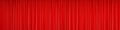 Red closed curtain with beautiful folds